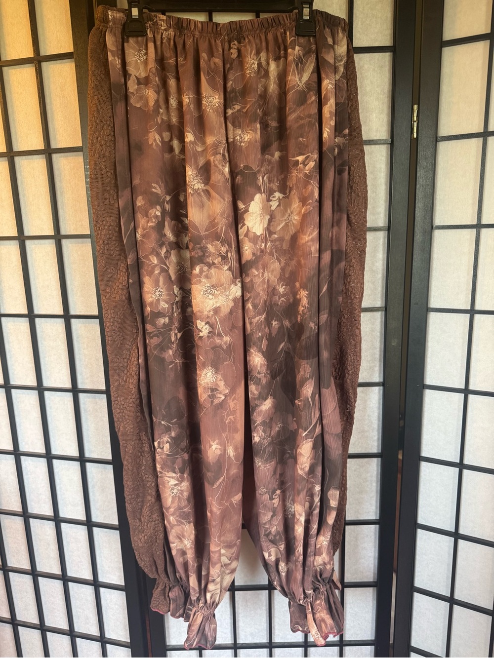 Free Poeple Ready To Go Bloomer Pant In Chocolate Combo. NWOT - Picture 7 of 7